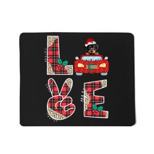 Ugly Christmas Sweater Rottweiler Xmas With Santa Mousepad