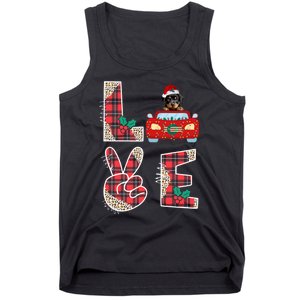 Ugly Christmas Sweater Rottweiler Xmas With Santa Tank Top