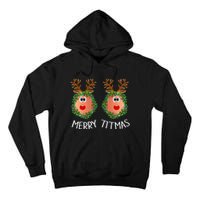 Ugly Christmas Sweater Merry Titmas Reindeer Boobs Naughty Tall Hoodie