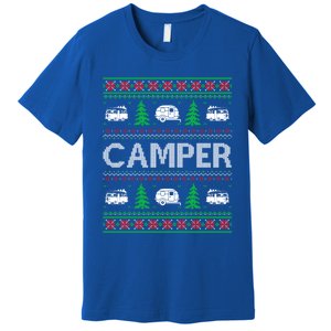 Ugly Christmas Sweaters Matching Design Camper Holiday Gift Premium T-Shirt