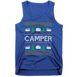 Ugly Christmas Sweaters Matching Design Camper Holiday Gift Tank Top