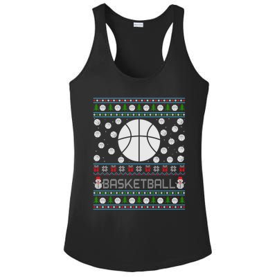 Ugly Christmas Sweaters Xmas Ugly Basketball Cool Gift Ladies PosiCharge Competitor Racerback Tank