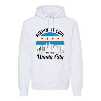 Unique Chicago Skyline Windy City 312 Premium Hoodie