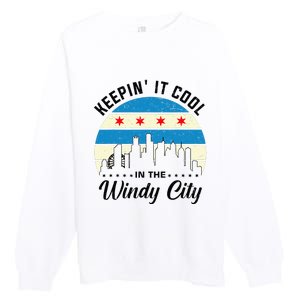 Unique Chicago Skyline Windy City 312 Premium Crewneck Sweatshirt