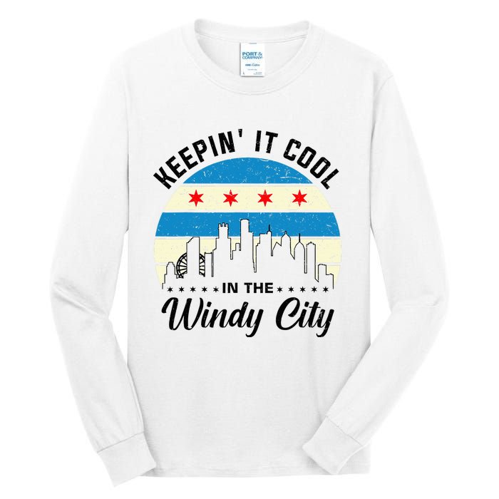 Unique Chicago Skyline Windy City 312 Tall Long Sleeve T-Shirt