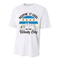 Unique Chicago Skyline Windy City 312 Performance Sprint T-Shirt