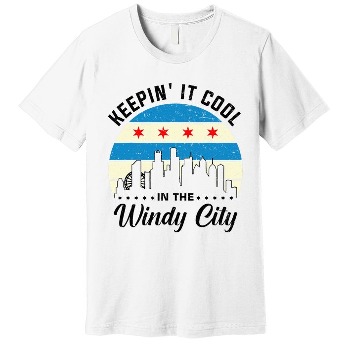 Unique Chicago Skyline Windy City 312 Premium T-Shirt