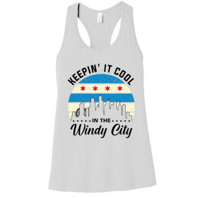 Unique Chicago Skyline Windy City 312 Women's Racerback Tank