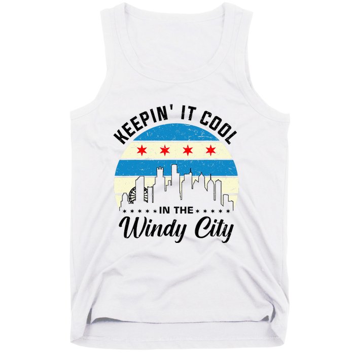 Unique Chicago Skyline Windy City 312 Tank Top