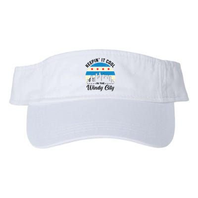 Unique Chicago Skyline Windy City 312 Valucap Bio-Washed Visor