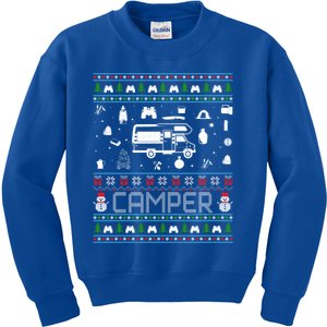 Ugly Christmas Sweaters Xmas Ugly Camper Gift Kids Sweatshirt