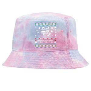 Ugly Christmas Sweaters Xmas Ugly Camper Gift Tie-Dyed Bucket Hat