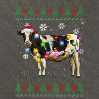 Ugly Christmas Sweater Cow Christmas Lights Sweater Light Up Cotton Canvas Backpack