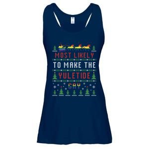 Ugly Christmas Sweater Most Likely To Make The Yuletide Gay Ladies Essential Flowy Tank