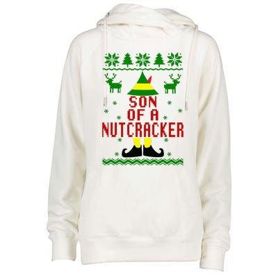 Ugly Christmas Sweater Son Of A Nutcracker Womens Funnel Neck Pullover Hood