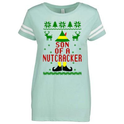 Ugly Christmas Sweater Son Of A Nutcracker Enza Ladies Jersey Football T-Shirt