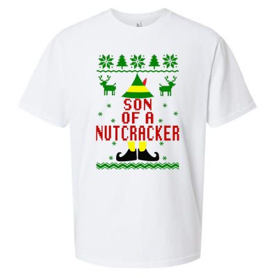 Ugly Christmas Sweater Son Of A Nutcracker Sueded Cloud Jersey T-Shirt