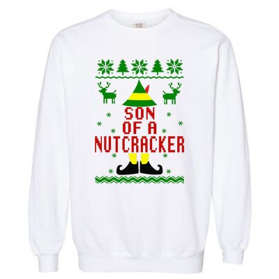 Ugly Christmas Sweater Son Of A Nutcracker Garment-Dyed Sweatshirt