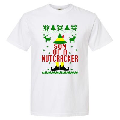 Ugly Christmas Sweater Son Of A Nutcracker Garment-Dyed Heavyweight T-Shirt