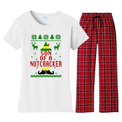 Ugly Christmas Sweater Son Of A Nutcracker Women's Flannel Pajama Set