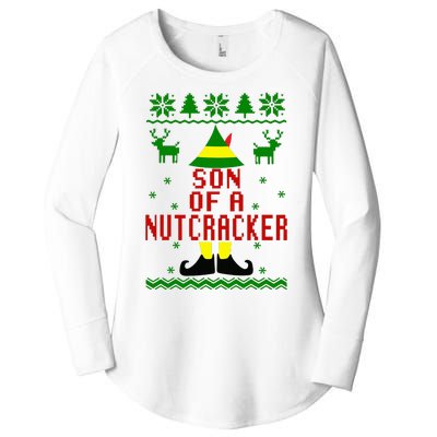 Ugly Christmas Sweater Son Of A Nutcracker Women's Perfect Tri Tunic Long Sleeve Shirt