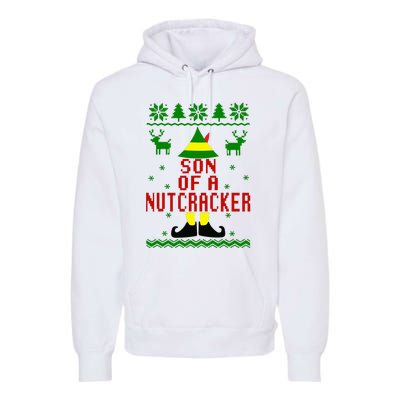 Ugly Christmas Sweater Son Of A Nutcracker Premium Hoodie