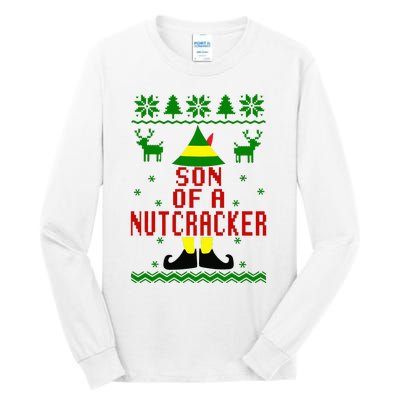 Ugly Christmas Sweater Son Of A Nutcracker Tall Long Sleeve T-Shirt