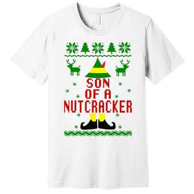 Ugly Christmas Sweater Son Of A Nutcracker Premium T-Shirt