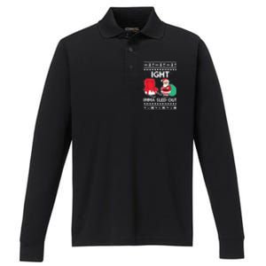 Ugly Christmas Sweater Ight Imma Sled Out Santa Claus Performance Long Sleeve Polo