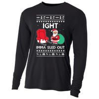 Ugly Christmas Sweater Ight Imma Sled Out Santa Claus Cooling Performance Long Sleeve Crew