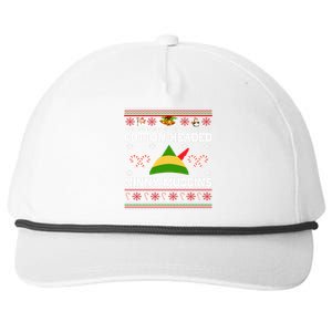 Ugly Christmas Sweater Funny Elf Xmas Holiday Xmas Snapback Five-Panel Rope Hat