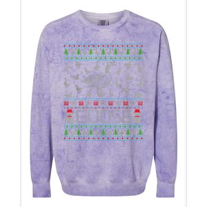 Ugly Christmas Sweaters Merry Goosemas Goose Lover Colorblast Crewneck Sweatshirt