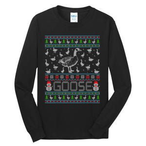 Ugly Christmas Sweaters Merry Goosemas Goose Lover Tall Long Sleeve T-Shirt