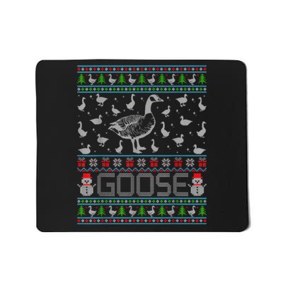 Ugly Christmas Sweaters Merry Goosemas Goose Lover Mousepad