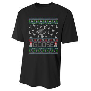 Ugly Christmas Sweaters Merry Goosemas Goose Lover Performance Sprint T-Shirt