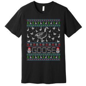 Ugly Christmas Sweaters Merry Goosemas Goose Lover Premium T-Shirt