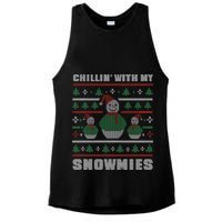 Ugly Christmas Sweater Alternative Chillin With My Snowmies Meaningful Gift Ladies PosiCharge Tri-Blend Wicking Tank