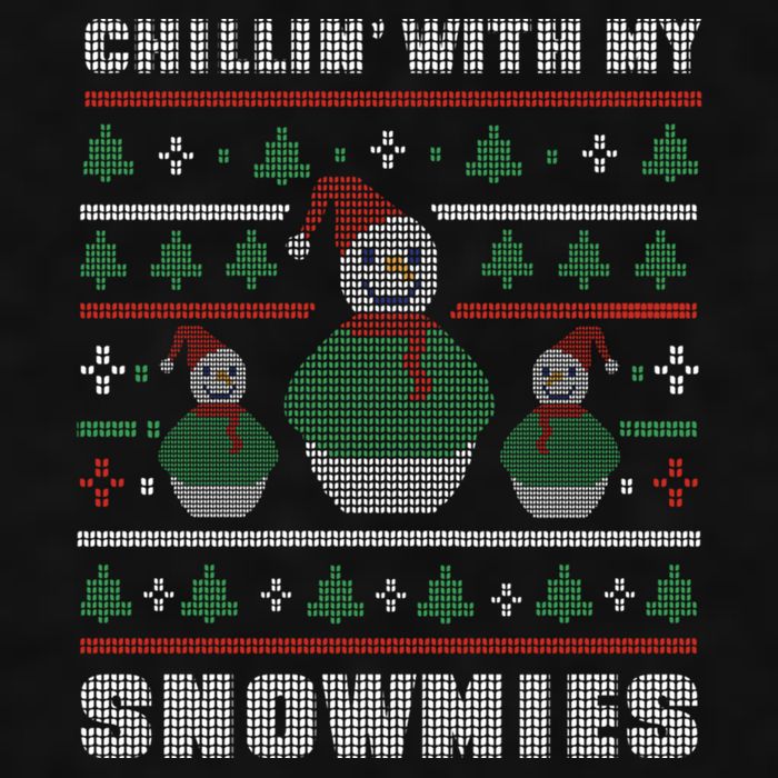 Ugly Christmas Sweater Alternative Chillin With My Snowmies Meaningful Gift Ladies PosiCharge Tri-Blend Wicking Tank