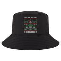 Ugly Christmas Sweater Alternative Chillin With My Snowmies Meaningful Gift Cool Comfort Performance Bucket Hat