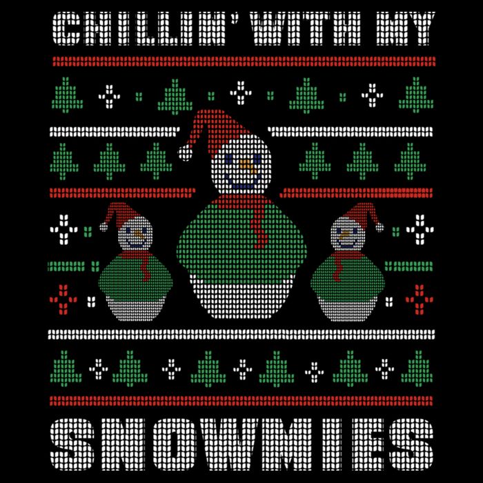 Ugly Christmas Sweater Alternative Chillin With My Snowmies Meaningful Gift Impact Tech Backpack