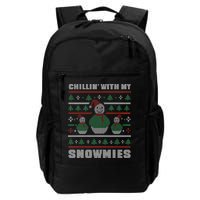 Ugly Christmas Sweater Alternative Chillin With My Snowmies Meaningful Gift Backpack