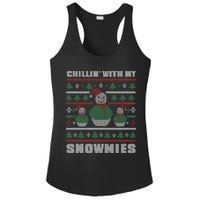 Ugly Christmas Sweater Alternative Chillin With My Snowmies Meaningful Gift Ladies PosiCharge Competitor Racerback Tank