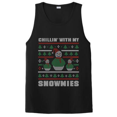 Ugly Christmas Sweater Alternative Chillin With My Snowmies Meaningful Gift PosiCharge Competitor Tank