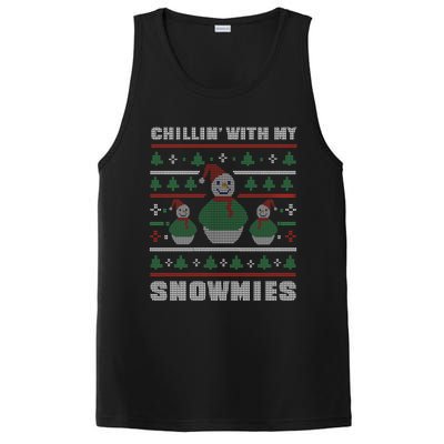 Ugly Christmas Sweater Alternative Chillin With My Snowmies Meaningful Gift PosiCharge Competitor Tank