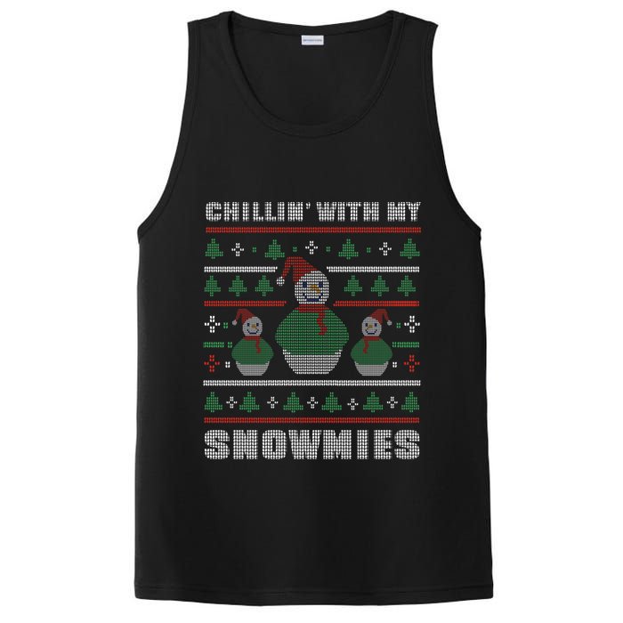 Ugly Christmas Sweater Alternative Chillin With My Snowmies Meaningful Gift PosiCharge Competitor Tank