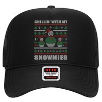 Ugly Christmas Sweater Alternative Chillin With My Snowmies Meaningful Gift Trucker Hat