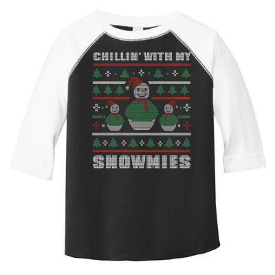 Ugly Christmas Sweater Alternative Chillin With My Snowmies Meaningful Gift Toddler Fine Jersey T-Shirt
