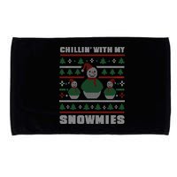 Ugly Christmas Sweater Alternative Chillin With My Snowmies Meaningful Gift Microfiber Hand Towel