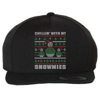 Ugly Christmas Sweater Alternative Chillin With My Snowmies Meaningful Gift Wool Snapback Cap