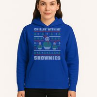 Ugly Christmas Sweater Alternative Chillin With My Snowmies Meaningful Gift Hoodie